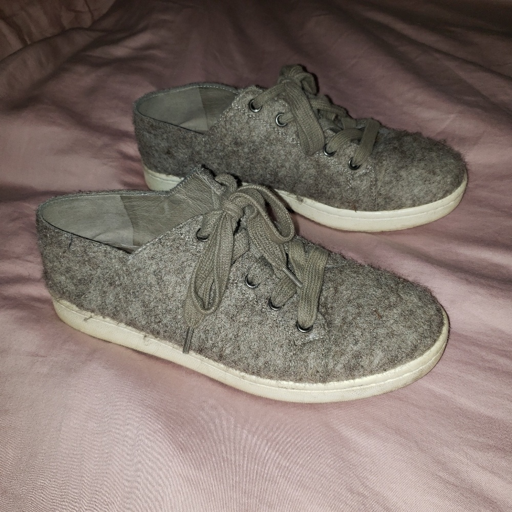 Eileen Fisher Wool Sneakers Shoes Grey Size 9
